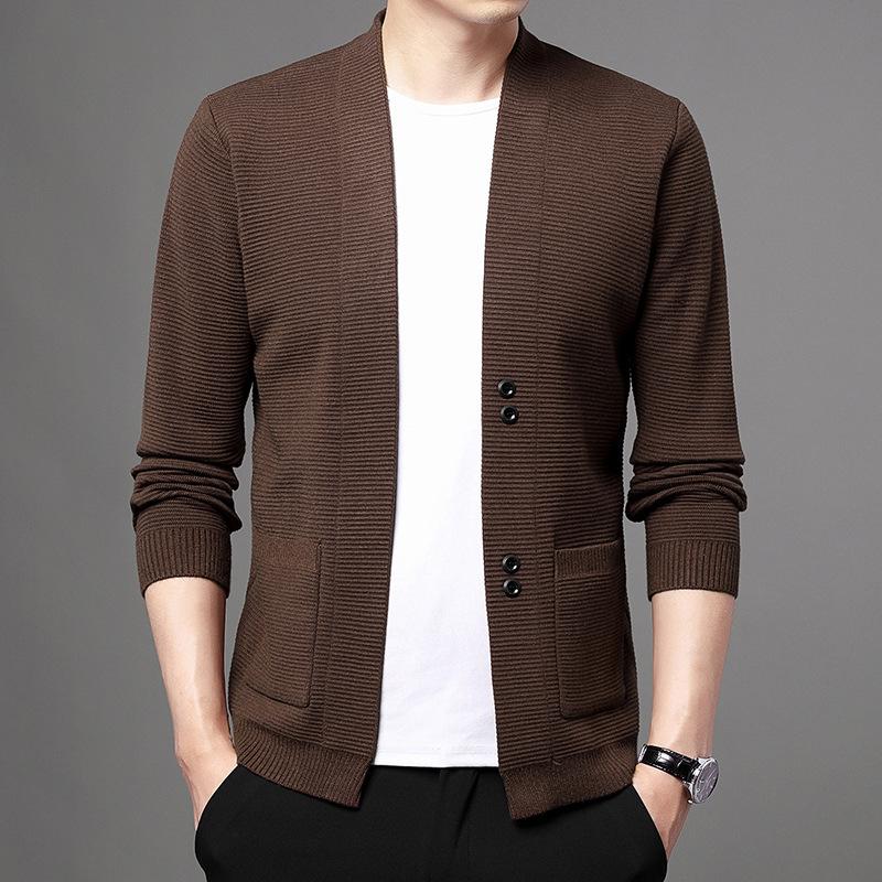 Men's Spring and Autumn Cardigans, Sweaters, Casual Sweaters, Trendy Loose and Versatile Jackets, Sweater Tops for Young and Middle-aged People