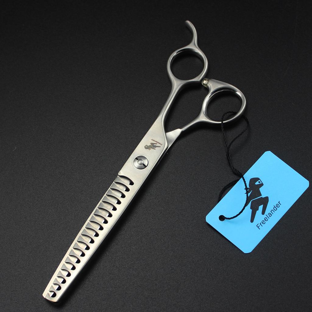 Dza Matte 7.0 Inch High-End Pet Grooming Scissors, Straight Shank, Classic Straight Scissors, Tooth Scissors, Fish Bone Thin Scissors