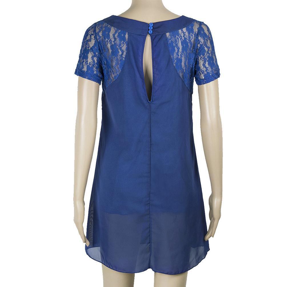 Elegant Summer Girls Lace Applique Sleeve Dress With Solid Color Backless Design