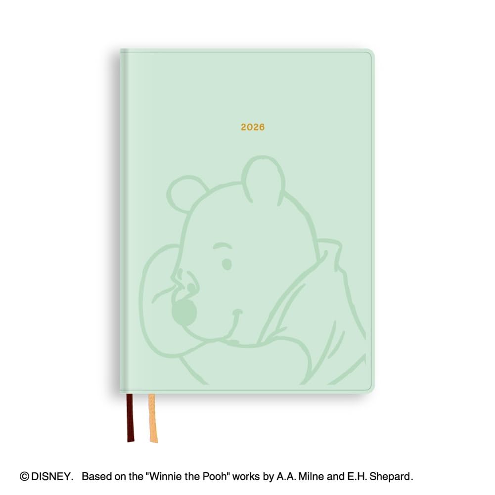 Daigo 2026 Disney Weekly Winnie the December 2025 Start Planner, Left, B6, Pooh, Mint, E6227,