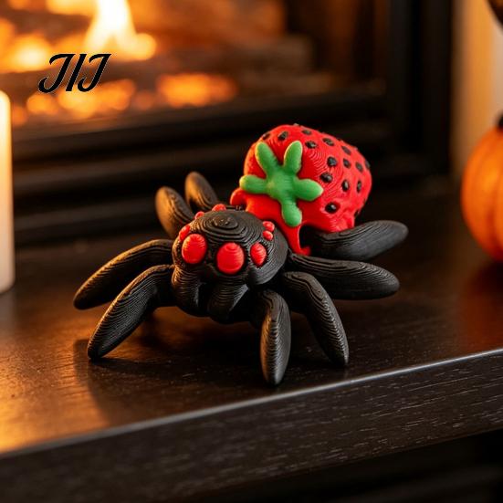 Halloween Scavenger Hunt Supplies Spider Figurine, 3D Printed Articulated Joint with Glow Sensory Fidget Toys in Dark Eggs, Spooky Decor for