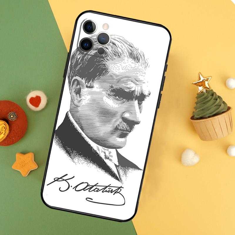 Mustafa Kemal Ataturk Cover For iPhone 16 15 14 13 12 11 Pro Max Plus Mini 7 8 X XS Max XR Phone Case