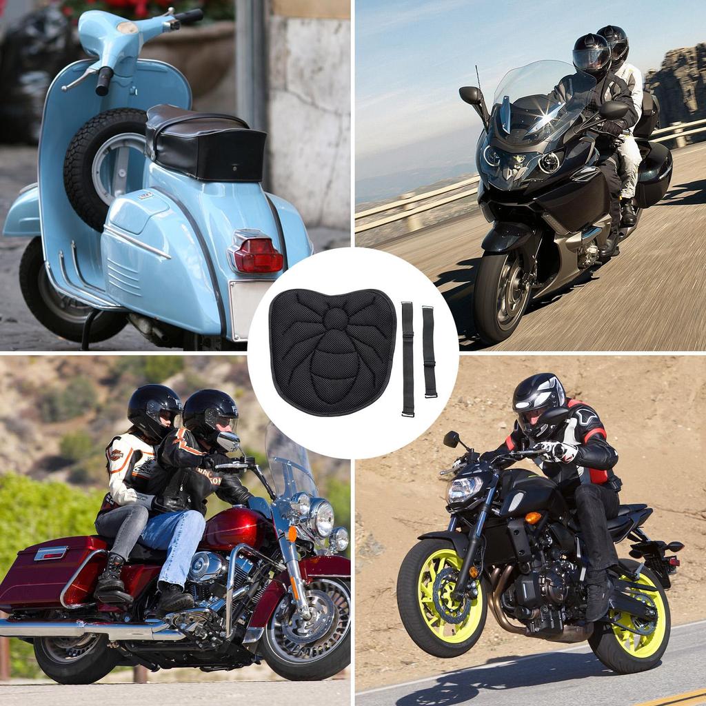 Motorcycle Seat Covers Anti-Slip Cushion Shock Absorption Dirt Bike Seat Cover For Women With 3D Mesh For Riders Riding Scooter