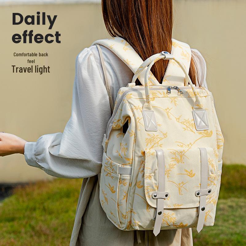 2025 Multifunctional USB Diaper Backpack for Moms and Babies