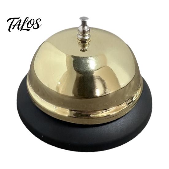 Desktop Reception Bell Stainless Steel Service Bell, Kitchen Call with Non Slip Base Restaurant Order for Restaurant, Loud Durable Metal Ding