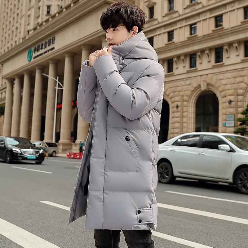 - Large Size Long Cotton-padded Clothes, Men's Winter Loose Hooded Cotton-padded Jacket, Warm Coat, Thickened Cotton-padded Coat.