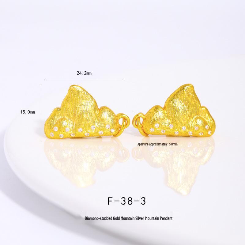 Ancient Sand Gold Pendant: Strong Color Retention, Wealth & Fortune Charm, Retro Bracelet/Necklace Accessory