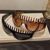 Comb Shaped Glasses Hair Band Leopard Print Summer Sunglasses  Female Hair Accessories