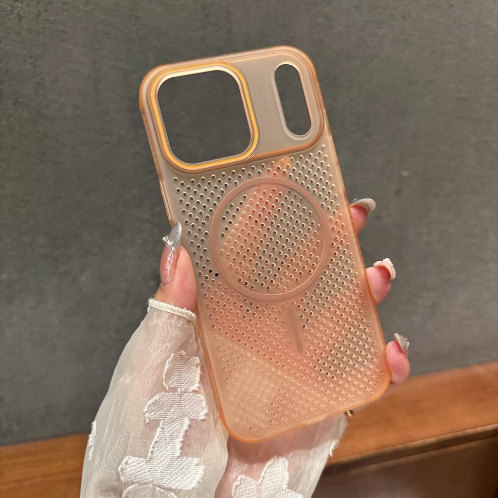 Summer Contrast Color Cooling Mesh Case Is Suitable for IPhone17 ProMax Phone Case and Apple 16 Full Package Drop Protection Case