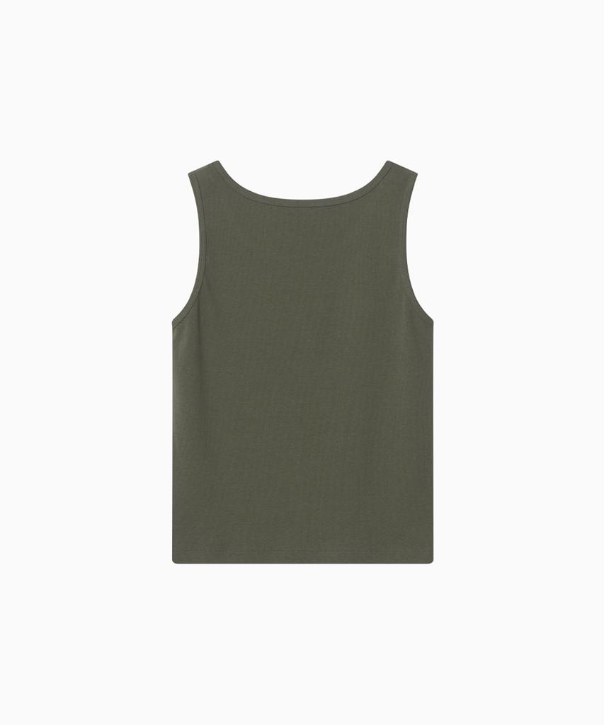Ohesio Basic U-Neck Sleeveless, Khaki