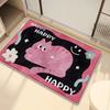 Princess please be happy floor mat cartoon imitation velvet bathroom absorbent toilet wear-resistant door mat