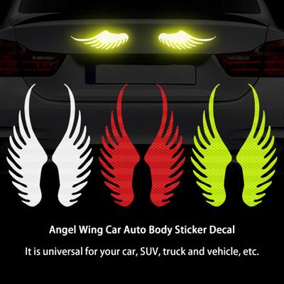 Samolepka na karoserii Praktický vysoký jas Jasná barva Angel Wing Auto Decal Automobilové příslušenství