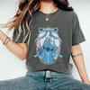 Cartoon Stitch Castle Print TShirt Summer Fashion Casual Sport Cotton Tee Top Femal Clothing Streetwear Y2k Tshirt
