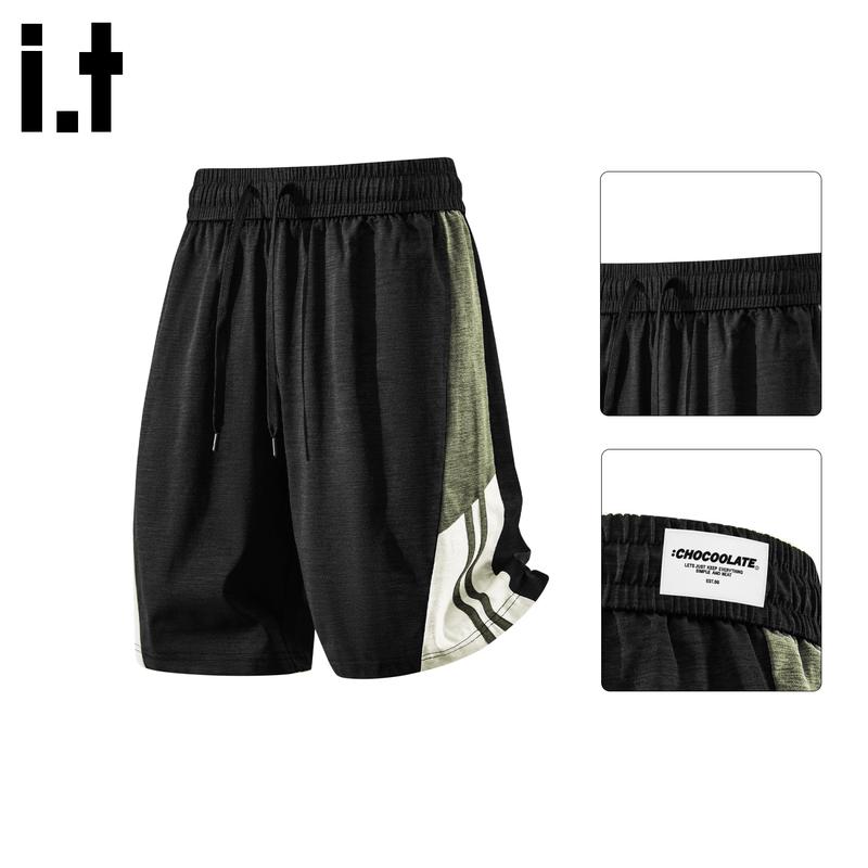 Men s Striped Color-block Casual Shorts XL
