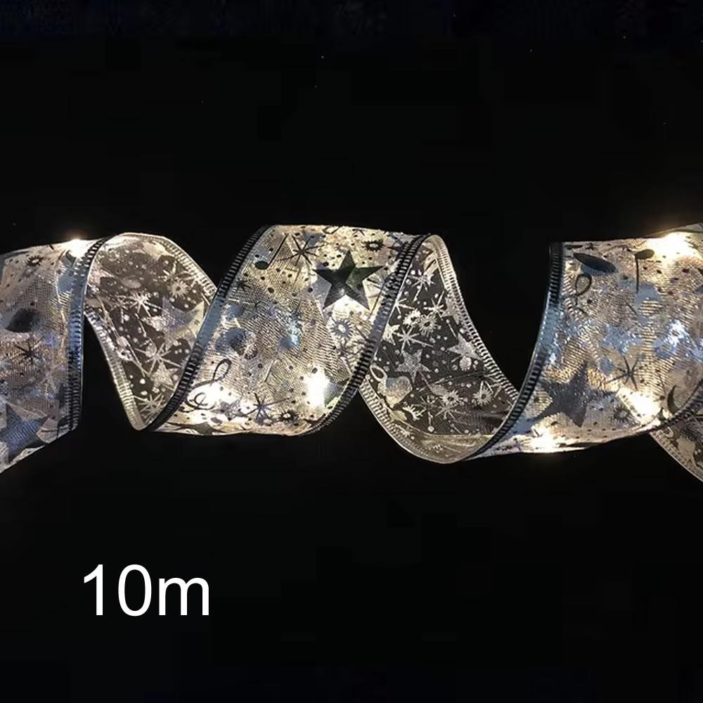 Christmas Ribbon Light Decoration, 3AAA Battery Powered (not Included)