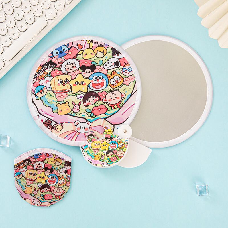 Spring Harvest Foldable Reflective Mini Cloth Fan