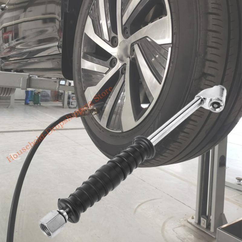 85AD Heavy Duty Dual for Head Tire Chuck Inflator Gauge Compressor Accessories 1/4" F