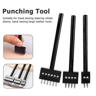 Paso de 4 mm 2 4 6 Puntas DIY Perforadora Redonda Artesanía en Cuero Herramienta de Perforación para Costura