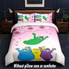 Barbapapa Design Bed Bedding Set 1 Duvet Cover + 2 Pillowcases Soft Breathable Household Bed Linens