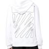 OFF WHITE Jackets Men's White Hooded Non Detachable Moderate Other OMBE013F22FLE0070110