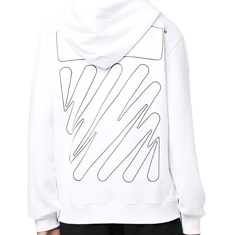 OFF WHITE Jackets Men's White Hooded Non Detachable Moderate Other OMBE013F22FLE0070110