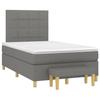 Maison Exclusive - Sommier à lattes de lit avec matelas Gris foncé 120x200cm Tissu