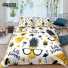 Luxury 3D Fruit Pineapple Print Home Living Comfortable Duvet Cover Pillowcase Kid Bedding Set Queen and King EU/US/AU/UK Size