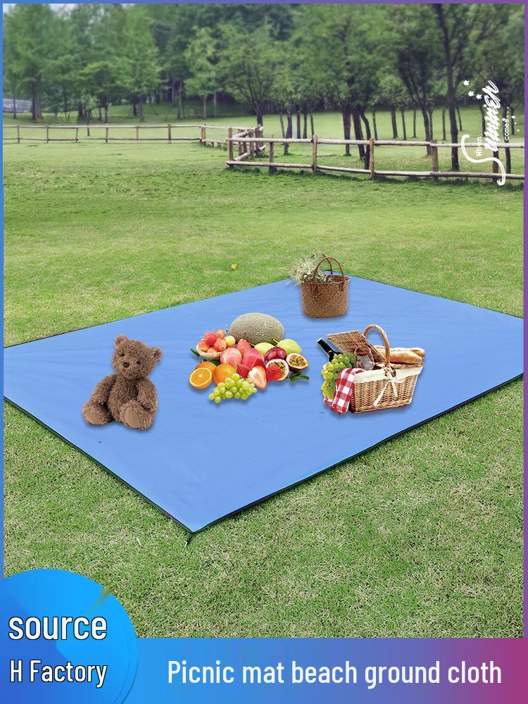Silver-Coated Oxford Cloth Outdoor Tent Mat - Moisture-Proof Ground and Picnic Blanket
