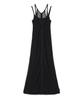 MILLO WOMEN Mesh Back String Jersey Dress [Black]