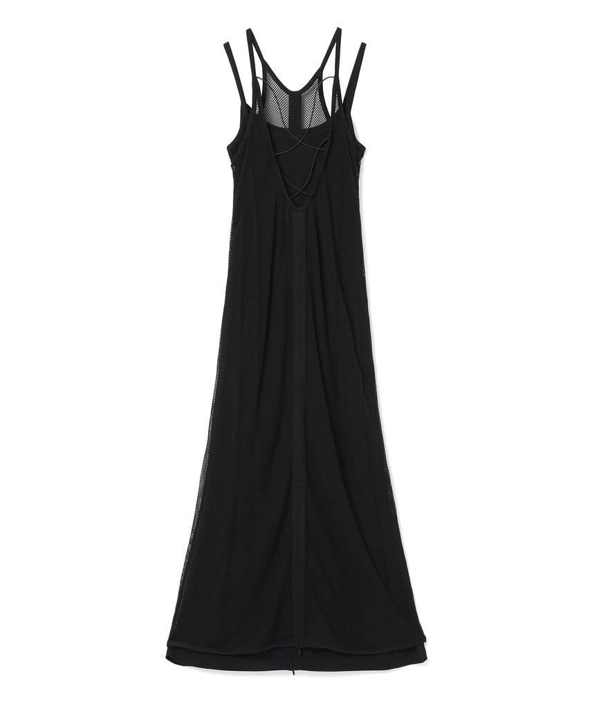 MILLO WOMEN Mesh Back String Jersey Dress [Black]