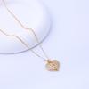 New niche design heart pendant fashion couple shiny simple necklace commemorative jewelry versatile delicate jewelry