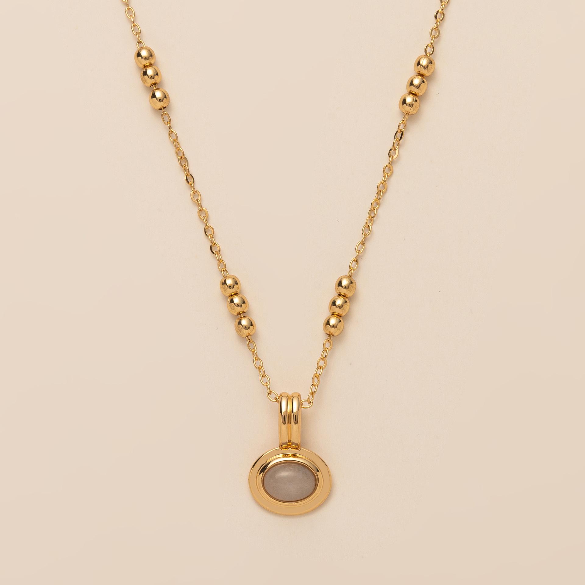 

Multi-Layer Stacked Gem Necklace Light Luxury Commuter Necklace Natural Stone Bead Chain