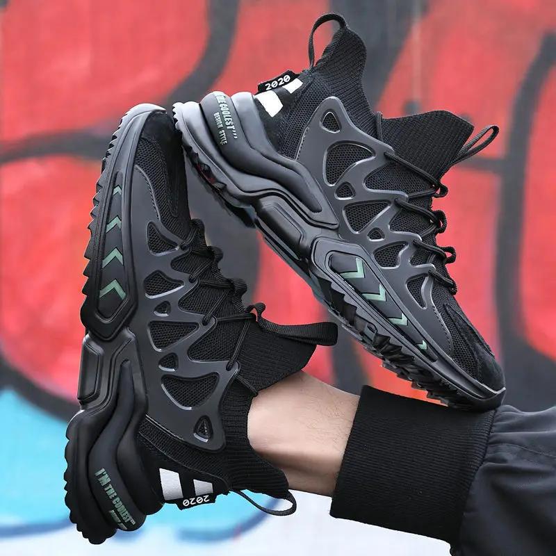 

Fashion Men Sneakers Mesh Casual Shoes Lace-up Men Shoes Lightweight Vulcanize Shoes Soft Walking Sneakers Zapatillas 45