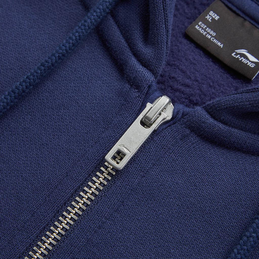 Li Ning Weekend Youth Infrared Warmth Anti-Static Anti-Bacterial Cardigan Fleece Versatile Casual Retro Long Sleeve Sweatshirt AWDUA11-5