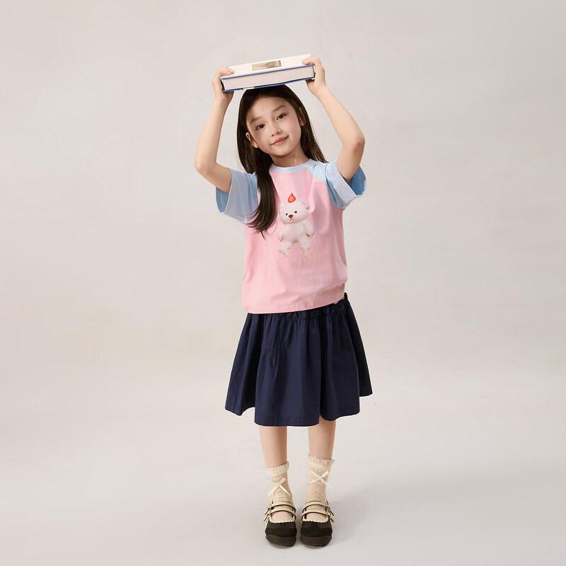 LUSON Girls' 2026 Summer Short Sleeve T-Shirt