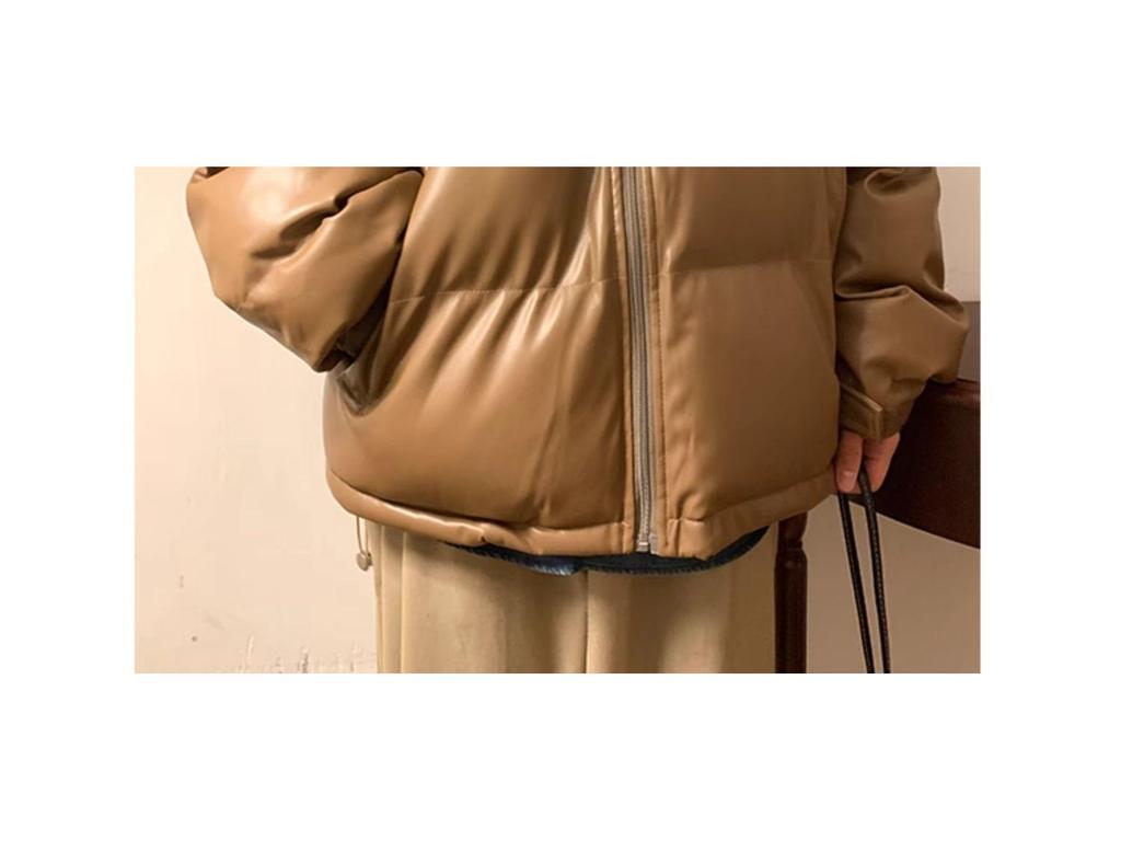 Unisex Koreanischer Stil Wasserdichte PU-Leder Winterjacke - Dick, Kälteschutz, Trendig & Lässig für Paare