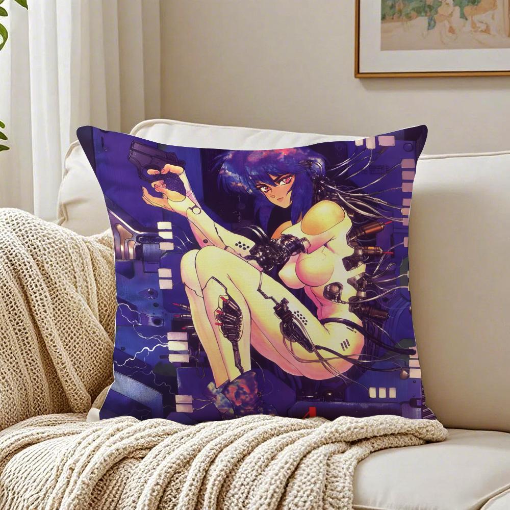 anime scifi GGhost IIn The SShell Cushion Cover Pillowcase Antidustmite living Room Sofa Decor Cushion Room