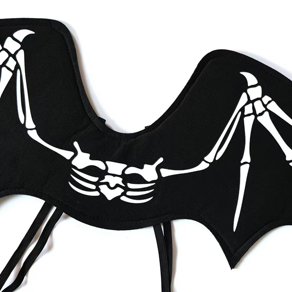 Fledermaus-Halloweenkostüm, Halloween-Partyartikel aus Vliesstoff, Skelettmuster, Vampir-Partyartikel für Karneval und Maskenbälle