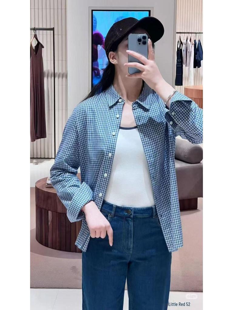IC Xiaoye 2025 Autumn Women's Cotton Twill Long Sleeve Shirt