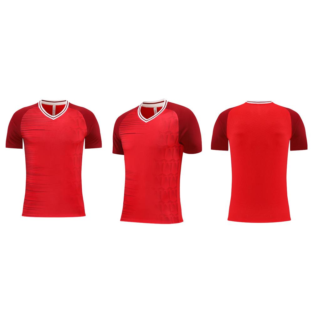 New Football Jersey, Men's Game Training Jersey Set, Children's and Adults' Sports Quick-drying Single-piece Short-sleeved Jersey Customization