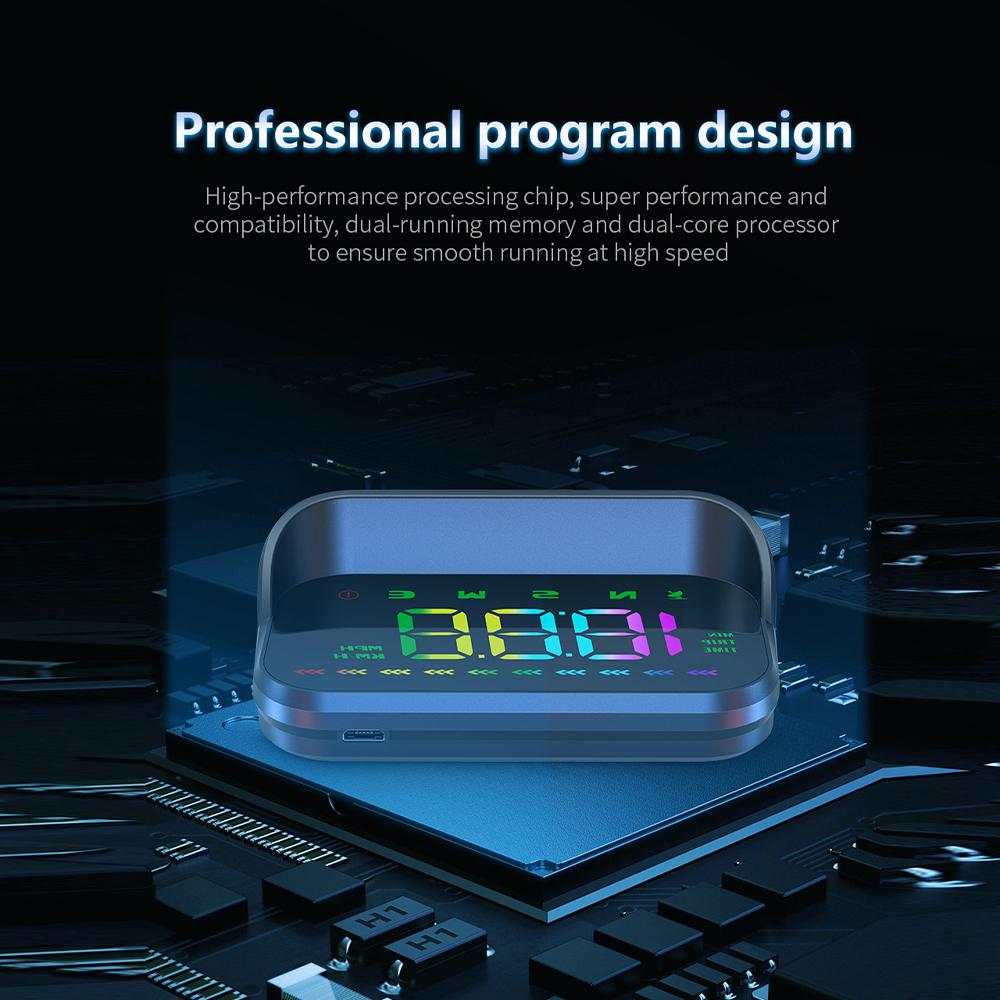 M23 Car Head-up Display Auto HUD GPS Color Display Digital Speedometer KM/H MPH Windshield Projector Speed Warning For All Cars