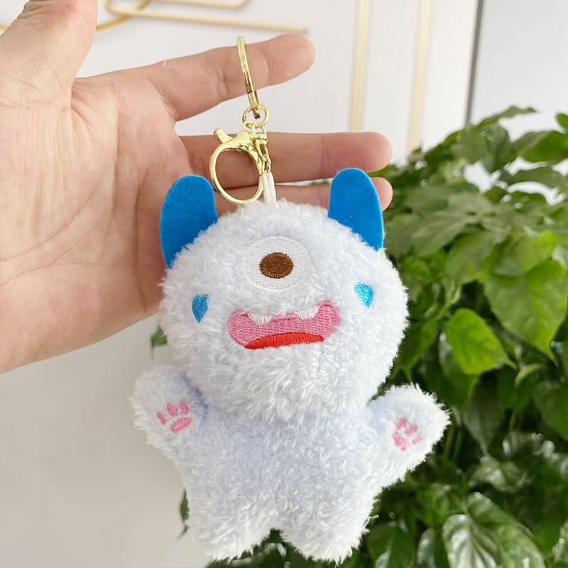 Monster Oneeyed Colorful Plush Toy Doll Keychain For Kids Bags Backpacks And