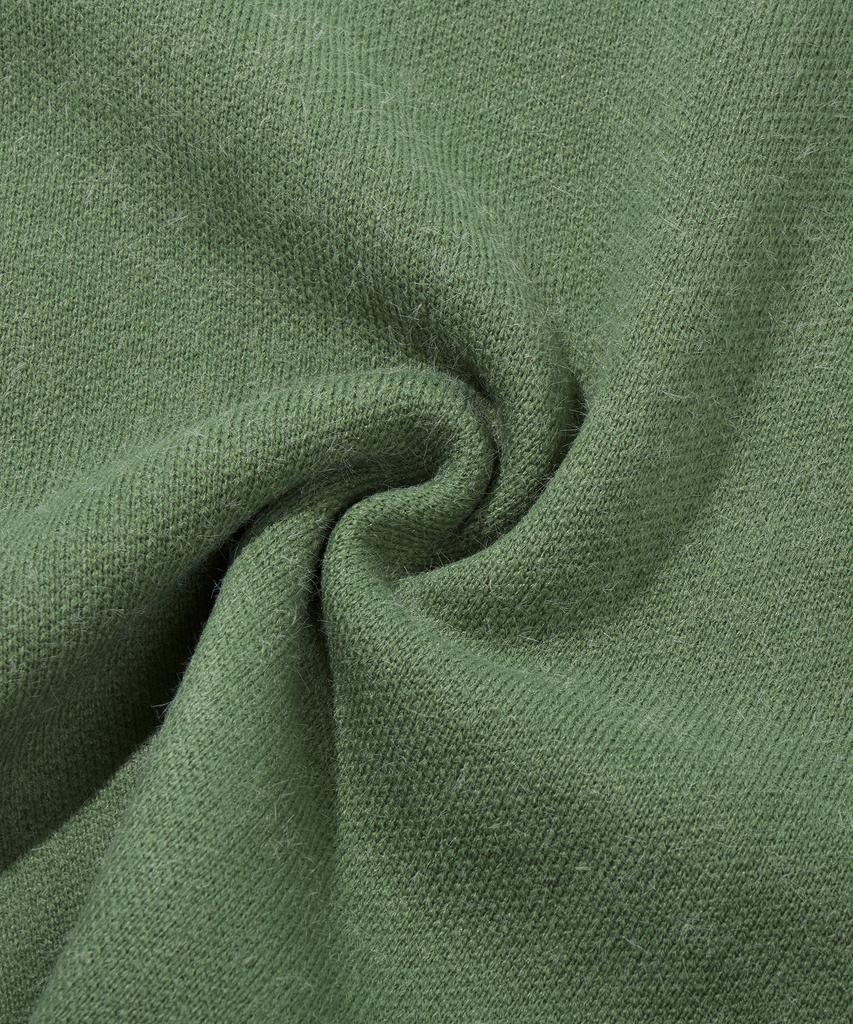 TRILLION Hairy Graphic Logo Oversized Jacquard Knit (Green)
