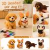 Ornement Animal Chien Perlé 3D Kit de Loisirs Créatifs Ensemble de Perlage Fait Main avec Matériaux pour Assemblage Créatif et Décoration