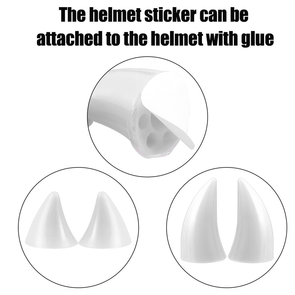 uxcell Devil Horn Decoration Stick Attachment Helmet with Suction Cup Helmet Cover Sticker Cat