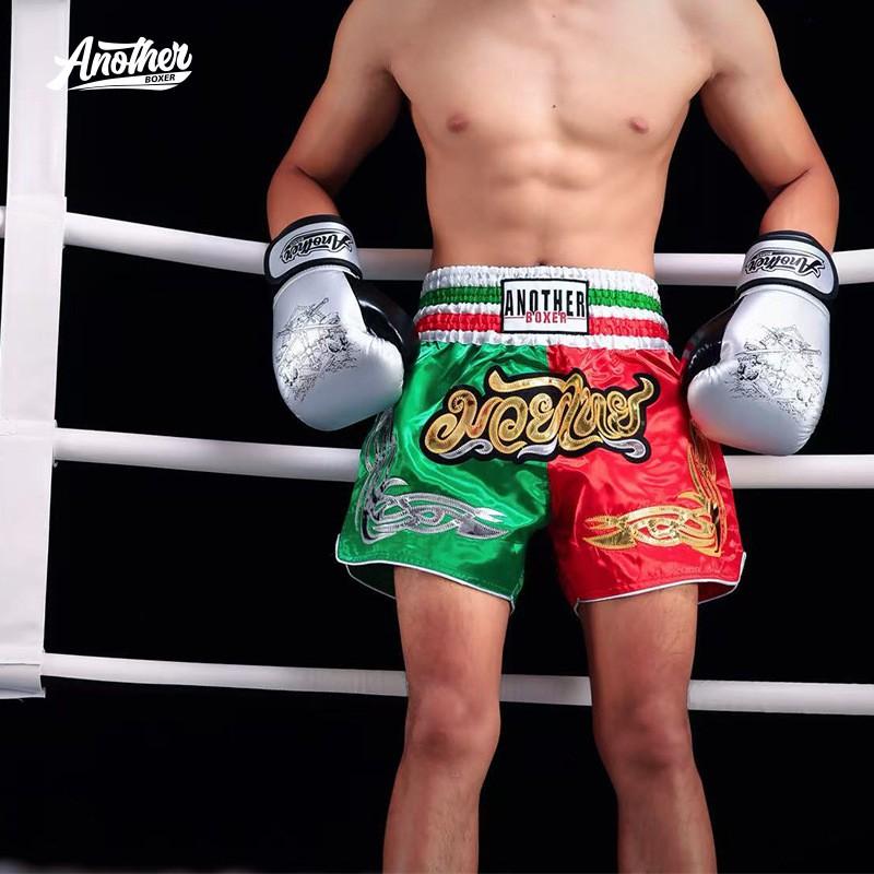 Pantalones Cortos de Boxeo Hombres Mujeres Muay Thai Entrenamiento Lucha Ropa Deportiva de Dos Tonos