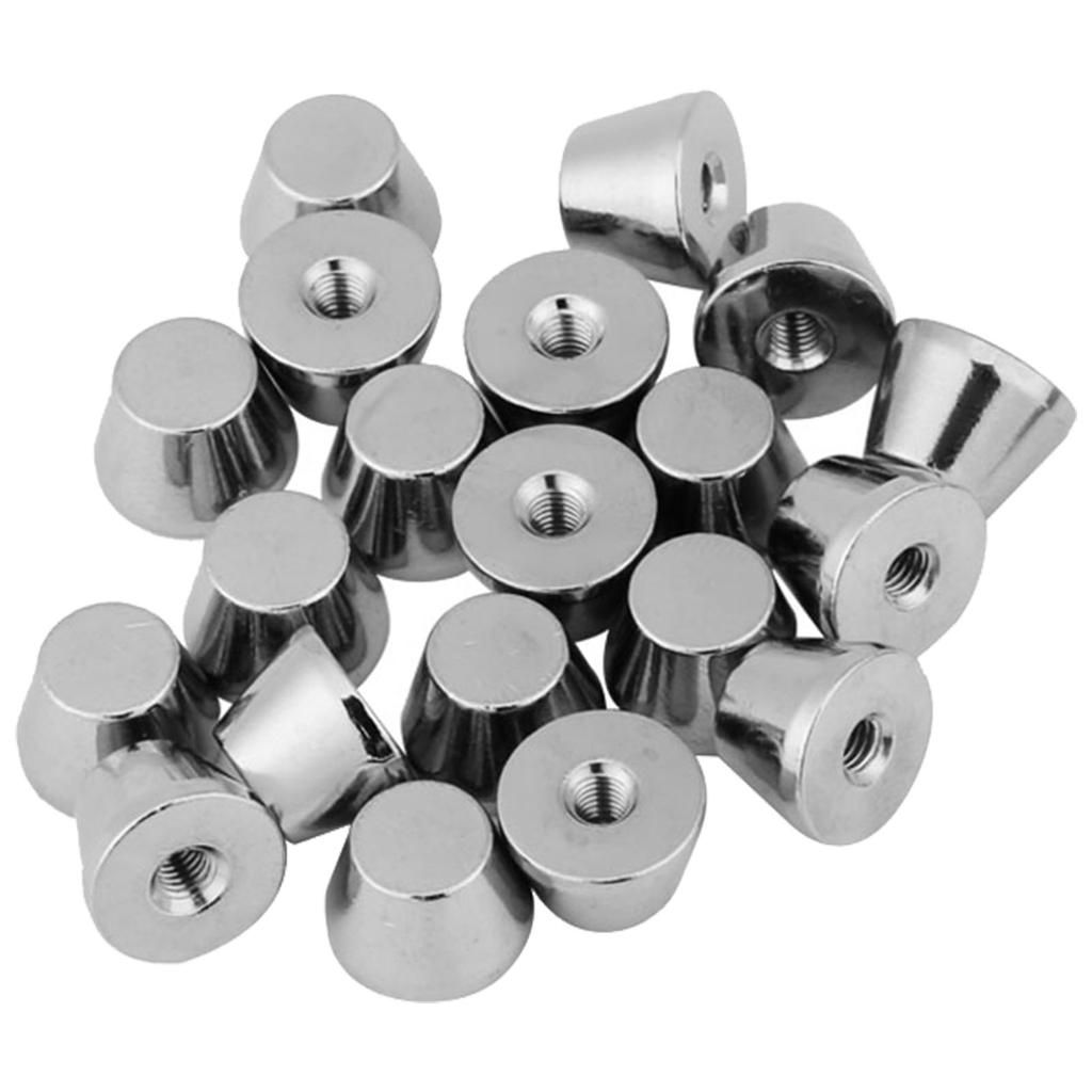 20 Sets 10mm x 7mm Flat Head Rivet Studs For Bag Shoes Clothes Decorarion(silver)