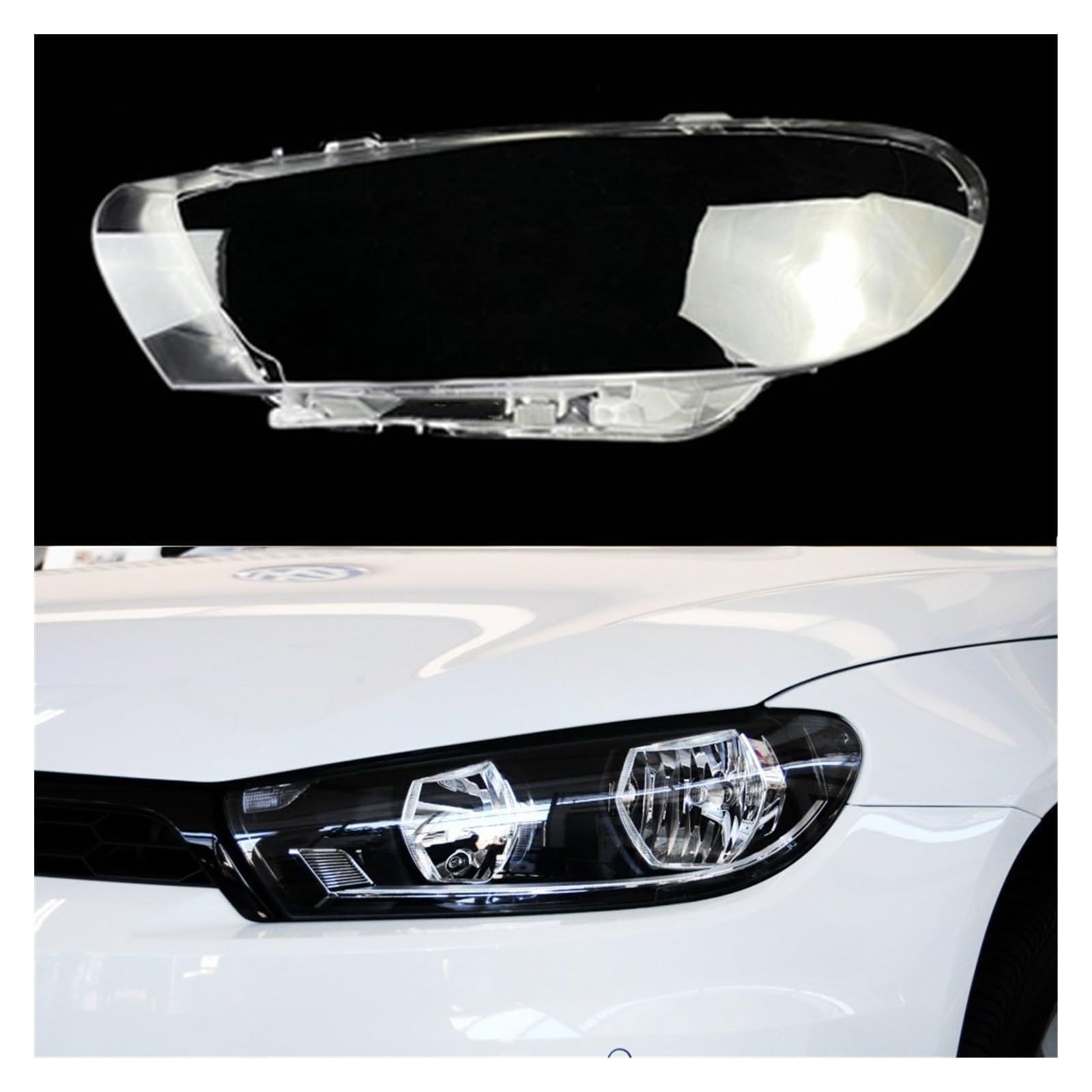 

Headlight Lens Cover For Volkswagen VW Scirocco 2008-2016 Car Headlight Shell Cover Replacement Lampshade Shell Left