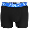 Replay Black Blue Men's Logo Boxer Briefs Set of 2