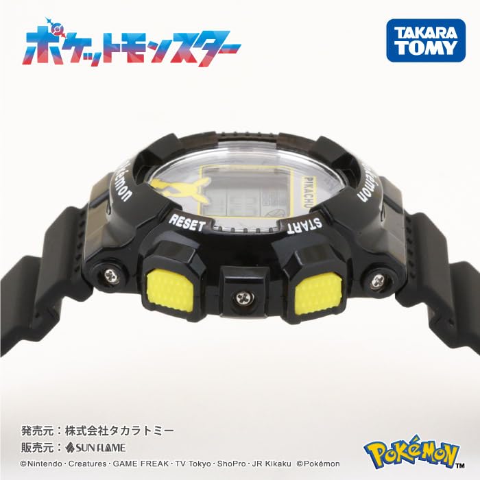 Sun Flame J-AXIS Pokémon Digital Watch, Multifunction, Black, CP3A0002